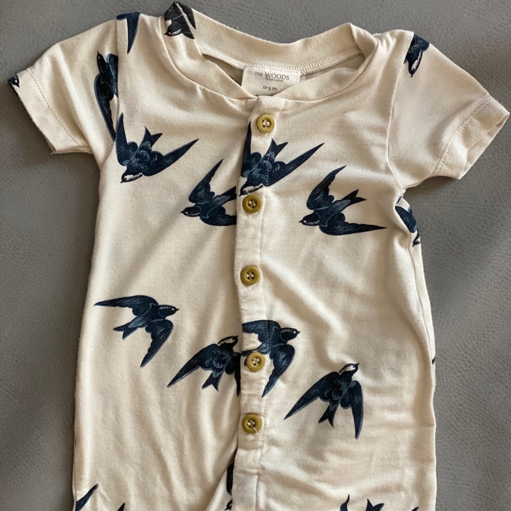 Kate Quinn Button Shortie Jumpsuit 0-3mo